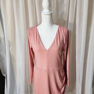 NWT- Blush Dress with Side Ruching